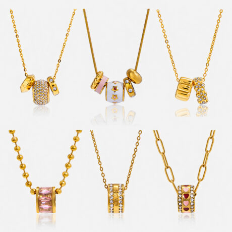 Fashion Jewelry Factory Stainless Steel AAA Zircon Stone Necklace Jewelry Wholesale China