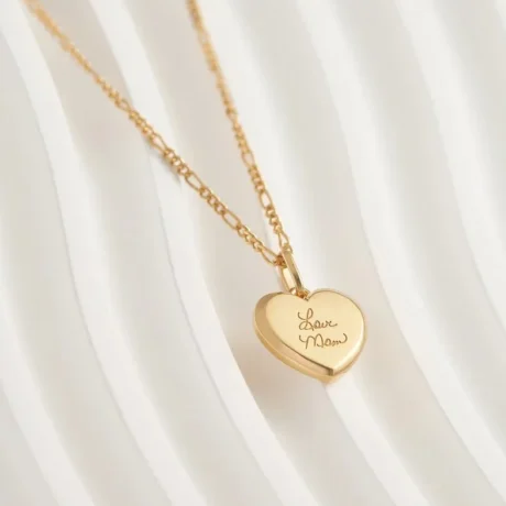Actual Handwriting Necklace Engraved Necklace Handwriting Locket Jewelry Custom Memorial Jewelry Gift for Mom